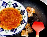 柚子ジャムと刻み唐辛子の骨つき豚肉焼き作り方4写真
