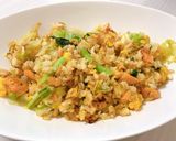 ダイエット　鮭レタス炒飯作り方3写真