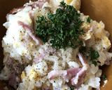 炊飯器でカルボナーラ風リゾット作り方5写真