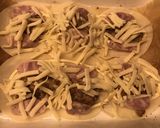 簡単　餃子の皮納豆ピザ作り方3写真