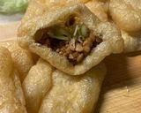 残った納豆でおつまみ。油揚げ納豆作り方2写真
