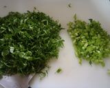 激旨‥「大根葉と揚げ玉のおむすび」作り方1写真