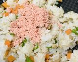 たらこほぐし粉でつくるタラコチャーハン作り方2写真
