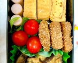 お弁当の隙間にミニトマトを大葉に乗せて♪作り方5写真