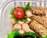 お弁当の隙間にミニトマトを大葉に乗せて♪作り方6写真