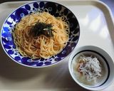 たらこパスタ シラスおろし添え作り方2写真