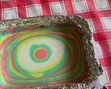 森永チーズケーキミックスでカラフルケーキ作り方4写真