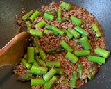 アスパラと挽肉の玉子とじ丼作り方5写真