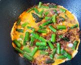 アスパラと挽肉の玉子とじ丼作り方6写真
