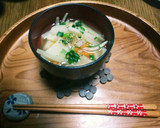 油あげとジャガイモと玉ねぎの味噌汁☺⛄☕作り方8写真