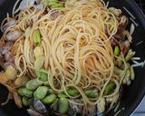 あさりとそら豆の和風スパゲッティ作り方7写真
