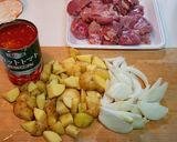 チキンとじゃがいものトマト煮込み作り方1写真