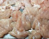 小松菜と鶏むね肉のカレー炒め作り方1写真