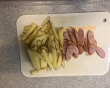 じゃがいもとソーセージのカレー粉炒め作り方1写真