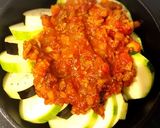 スキレットで！ナスとズッキーニの重ね焼き作り方3写真