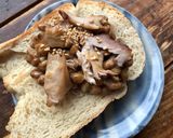 納豆とブリの塩焼きのトースト（米粉パン）作り方3写真