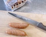 朝ごはんに♪キーマカレーでホットドッグ作り方3写真