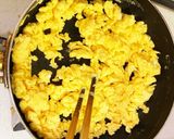 ひき肉と卵ときゅうりで三色丼作り方8写真