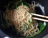 ロメインレタスの芯の、レモンバターパスタ作り方6写真