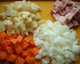 ベーコンと野菜たっぷり♡ミルクスープ作り方1写真