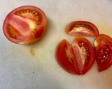 俺流!簡単トマトとキムチのコク旨和え作り方1写真