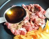 牛肉とレタスのナツメグ麺つゆ炒め作り方5写真