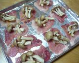 しめじと豚肉の梅肉焼き♫♬作り方4写真