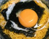 アレンジ★味つけ海苔＆卵・チキンラーメン作り方2写真
