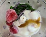 赤みず菜とイチゴのスムージー作り方2写真