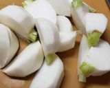 スナップえんどうと焼きかぶのサラダ作り方3写真