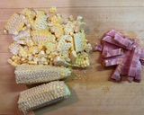とうもろこしとベーコンの炊き込みごはん作り方3写真