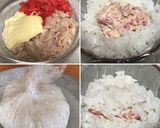 朝ごはん♡弁当♡ツナマヨ紅生姜おにぎり作り方1写真