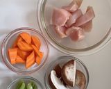 ♡優しい味！鶏肉と野菜の煮物♡作り方1写真