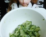 リカちゃん♡うなぎ？うざく風酢の物ᐝꕀᐝ作り方6写真