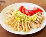鶏ハムのネギ塩レモンソースがけ作り方2写真