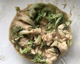 レンジで♪鶏胸肉とキャベツのごまみそ煮作り方4写真