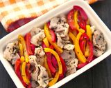 彩りパプリカと豚肉のレンチンバジル炒め作り方7写真