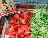 簡単大量消費♡鯖缶と水菜のサラダ作り方2写真