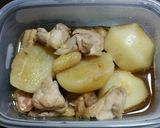 かぶと鶏肉の煮物作り方1写真