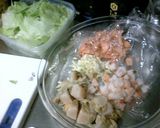 鮭とホタテのレタスチャーハン作り方1写真
