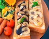 焼くだけ♡チョコバナナピーナッツトースト作り方4写真