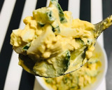 胡瓜とタマゴのサラダ 茹で卵は炊飯器で作り方3写真