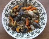 鯖缶で、なすとにんじんの煮物作り方4写真