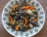 鯖缶で、なすとにんじんの煮物作り方4写真