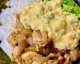 賄い！自家製ピリ辛チキンタルタル丼作り方8写真