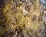めんつゆで簡単☆牛肉の卵あんかけ丼作り方6写真