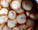 絹さやと油麩の炒め煮作り方3写真