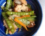 絹さやと油麩の炒め煮作り方9写真