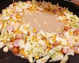 ホットプレートで簡単もんじゃ焼き初心者作り方8写真
