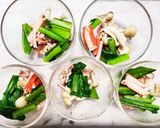 簡単★レンジで作る★江戸菜の茶碗蒸し作り方5写真